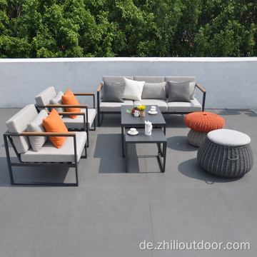 Alle Wettergewebe Aluminium Patio Modern Outdoor Sofa